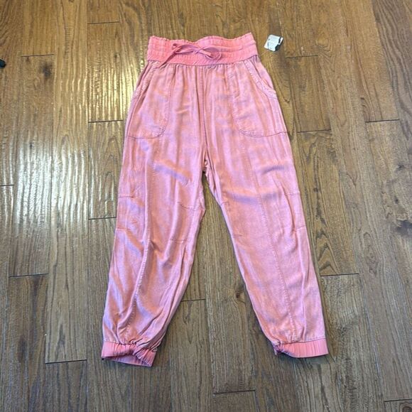 Free People NWT halfzies relaxed jogger pant size small matte rose - Picture 4 of 14